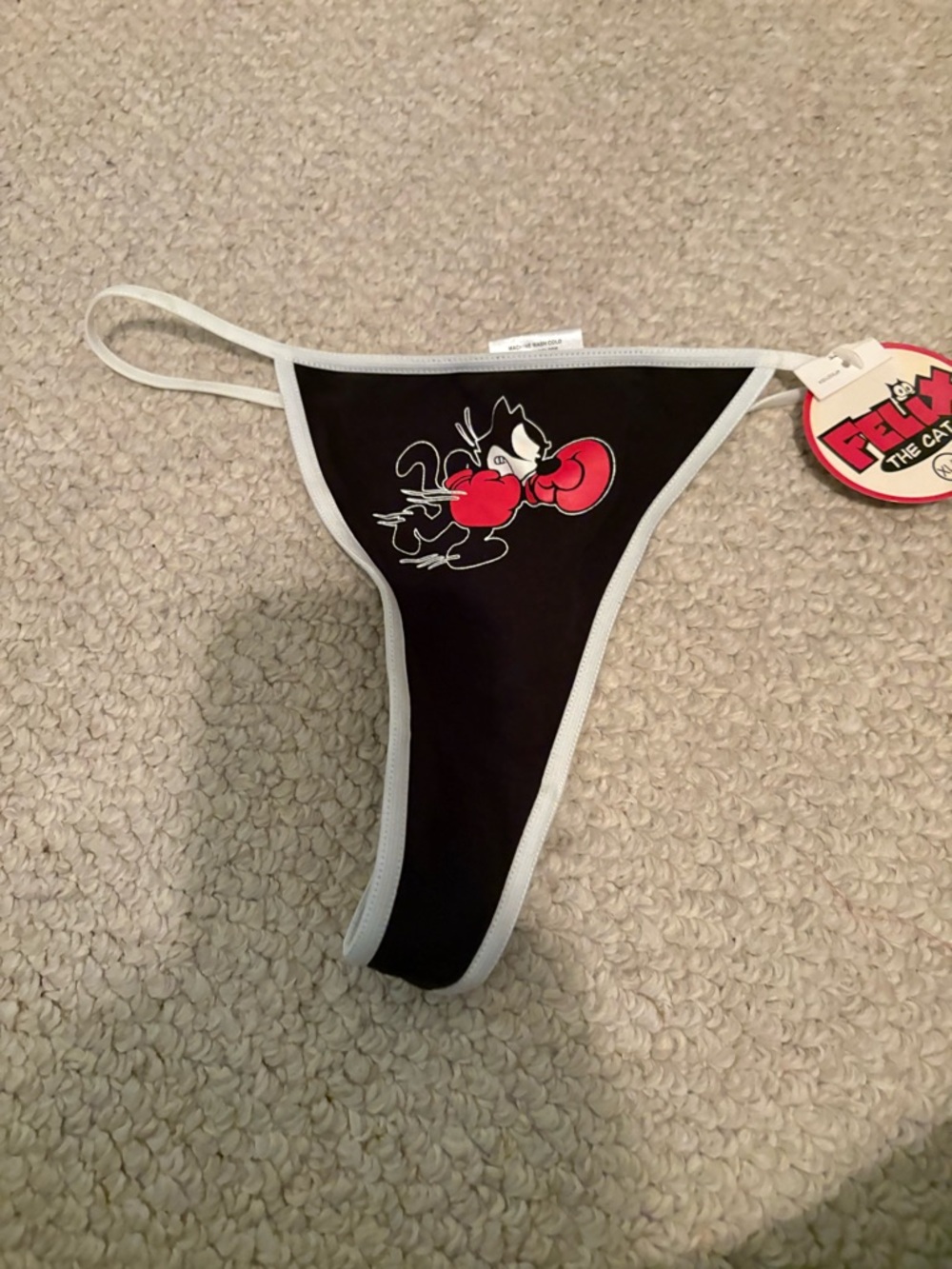 Signature Felix the Cat  thong NEW size XL8 black/white